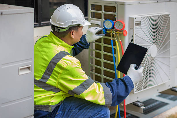 Professional Ac Installation technician working in Readville, MA